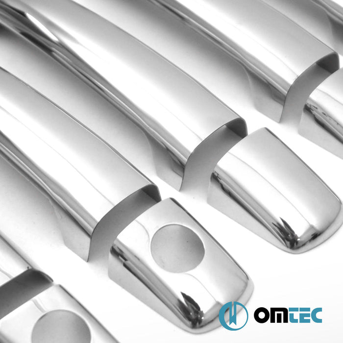 Kapı Kolu 5 Kapı 10 Prç. (H2 - Çift Sürgülü) Paslanmaz Çelik (Parlak) - Peugeot Partner Tepee - MVN B9 FL II - (2015 - 2018)