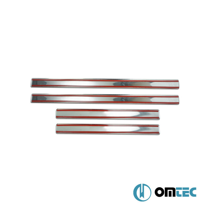 Norm Kapı Eşiği 4 Prç. Paslanmaz Çelik (Parlak) - Citroën Berlingo - MVN B9 PRE - FL - (2008 - 2012)