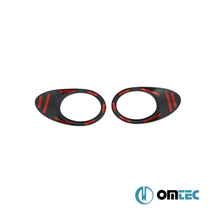 Sis Farı Çerçevesi 2 Prç. Piano Siyah - Peugeot Partner Tepee - MVN B9 - (2008 - 2018)