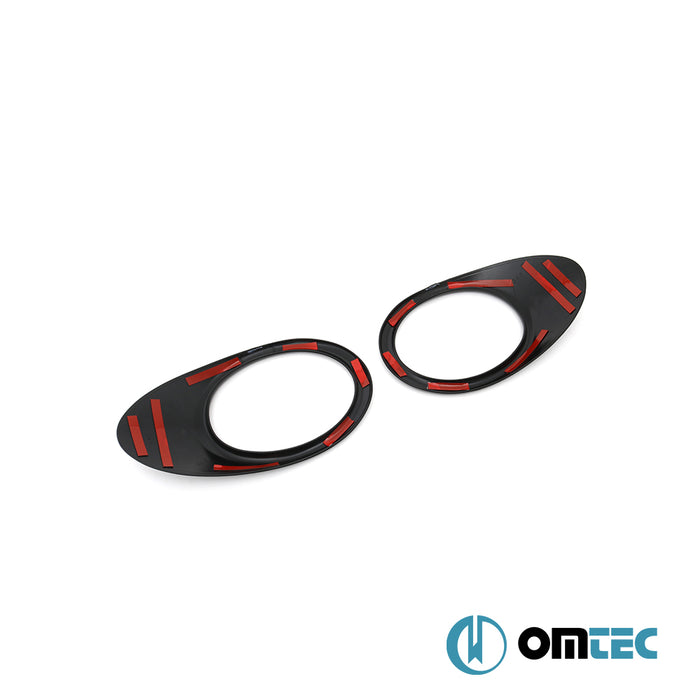 Sis Farı Çerçevesi 2 Prç. Piano Siyah - Peugeot Partner Tepee - MVN B9 - (2008 - 2018)