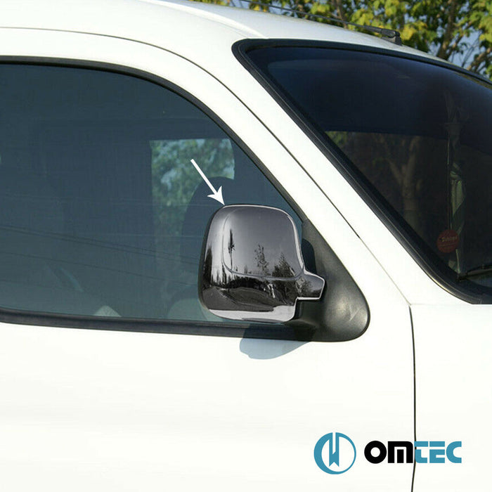 Ayna Kapağı 2 Prç. Abs Siyah Krom - Citroën Berlingo - MVN B9 PRE - FL - (2008 - 2012)