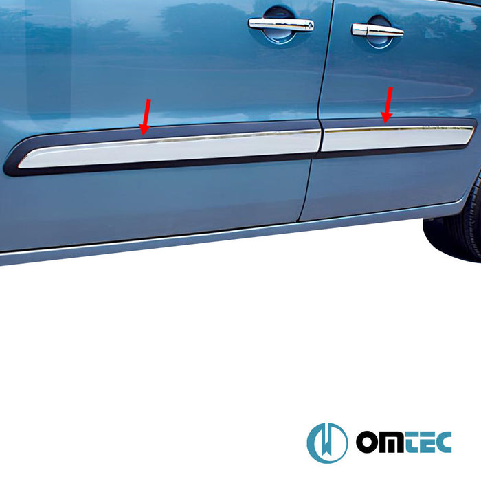 Yan Kapı Çıtası 4 Prç. Paslanmaz Çelik (Parlak) - Citroën Berlingo - MVN B9 - (2008 - 2018)