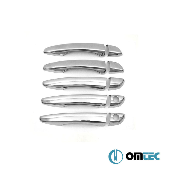 Kapı Kolu 5 Kapı 10 Prç. (H2 - Çift Sürgülü - LHD) Paslanmaz Çelik (Parlak) - Fiat Scudo - VAN III - (2022 - )