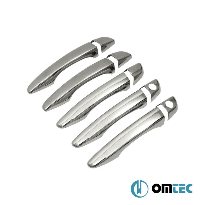 Kapı Kolu 5 Kapı 10 Prç. (H2 - Çift Sürgülü - LHD) Paslanmaz Çelik (Parlak) - Citroën Berlingo - MVN K9 - (2019 - )