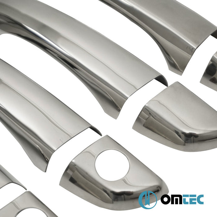 Kapı Kolu 5 Kapı 10 Prç. (H2 - Çift Sürgülü - LHD) Paslanmaz Çelik (Parlak) - Opel Vivaro - VAN III - (2019 - )