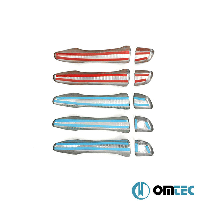 Kapı Kolu 5 Kapı 10 Prç. (H2 - Çift Sürgülü - LHD) Paslanmaz Çelik (Parlak) - Peugeot Expert - VAN III - (2017 - )