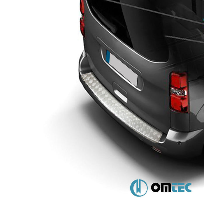 Arka Tampon Eşiği (Gri Eloksallı) Alu.(L1 - L2 - L3) - Opel Vivaro - VAN III - (2019 - )