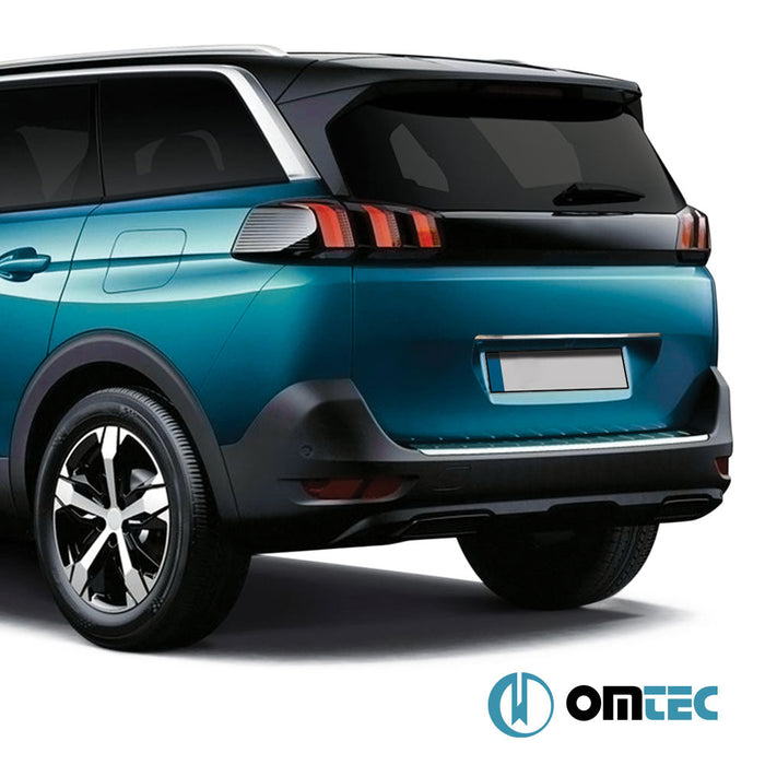 Bagaj Çıtası (Plaka Üstü) Paslanmaz Çelik (Parlak) - Peugeot 5008 - SUV T87 - (2017 - )