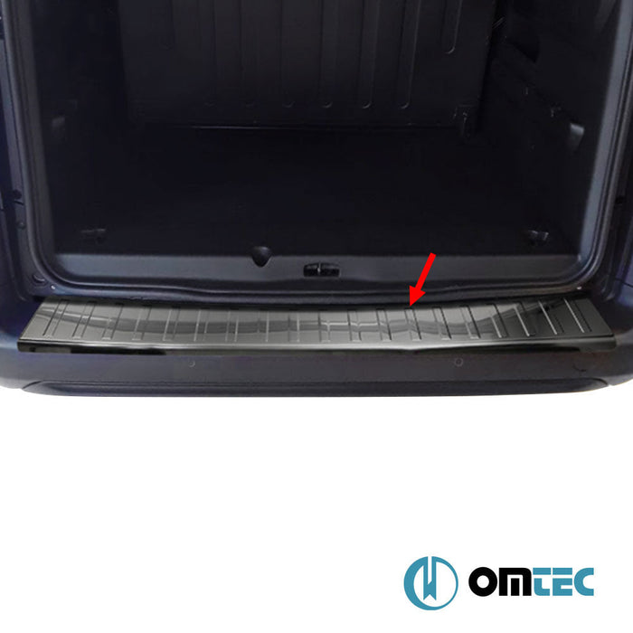 Arka Tampon Eşiği Paslanmaz Çelik (Siyah) - Opel Combo - MVN V - (2019 - )