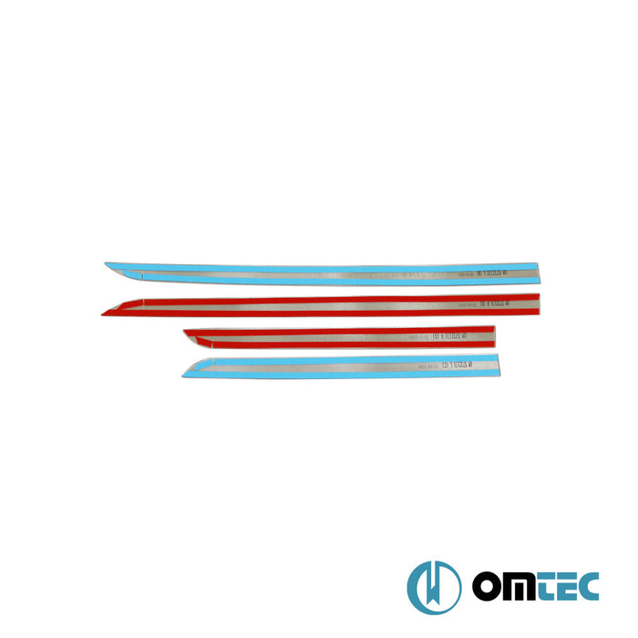 Yan Kapı Çıtası 4 Prç. Paslanmaz Çelik (Parlak) - Fiat Doblo - MVN K9 - (2022 - )