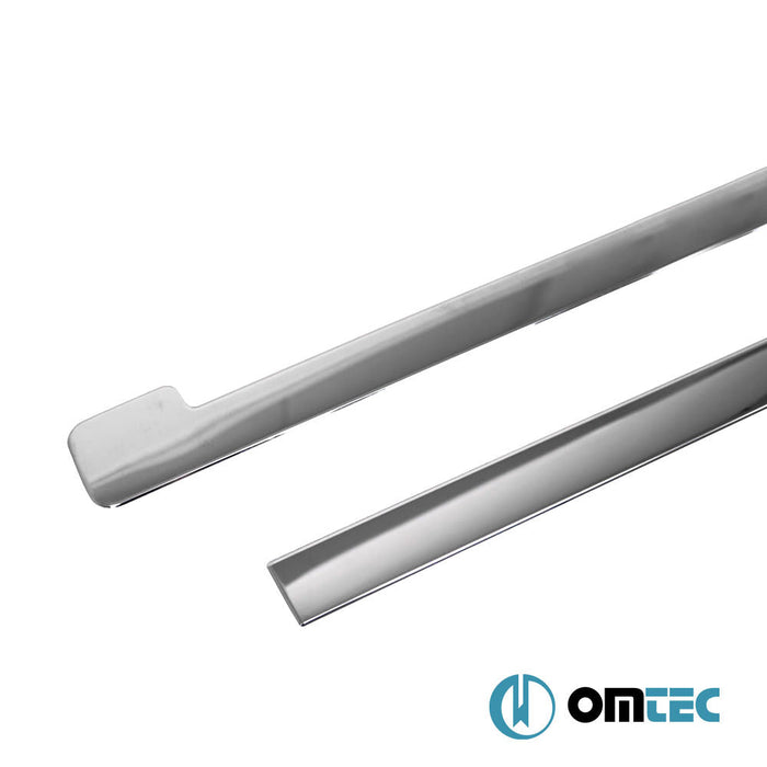 Sürgülü Kapı Çıtası 2 Prç. Paslanmaz (Parlak) - Peugeot Rifter - MVN K9 - (2019 - )