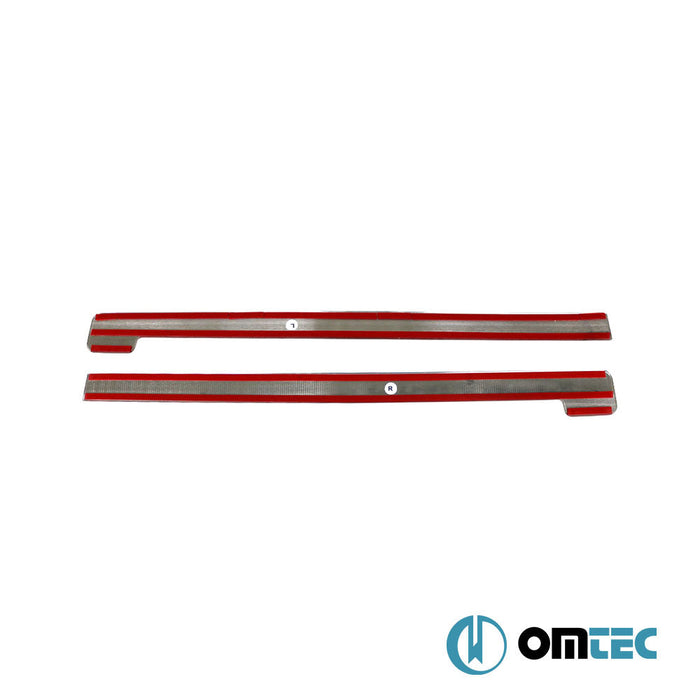 Sürgülü Kapı Çıtası 2 Prç. Paslanmaz (Parlak) - Peugeot Rifter - MVN K9 - (2019 - )