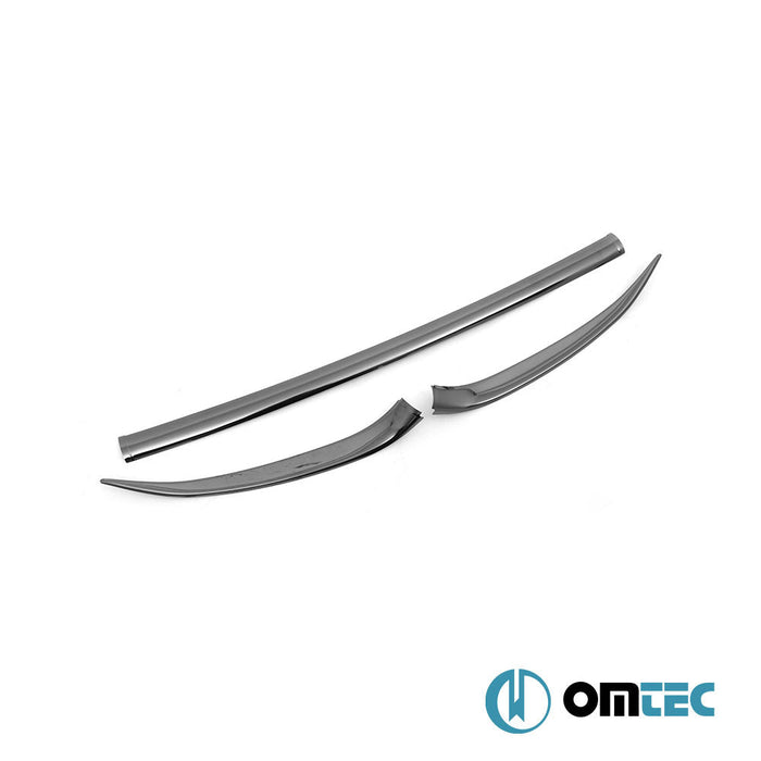 U Formlu Ön Panjur Çerçevesi 3 Prç. P.Çelik (Siyah) - Peugeot 2008 - SUV P24 PRE - FL - (2020 - 2023)