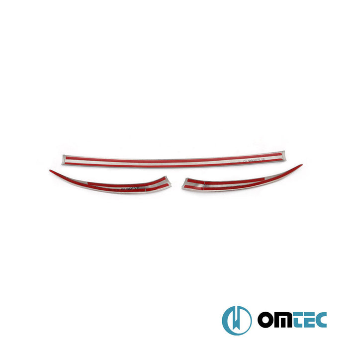 U Formlu Ön Panjur Çerçevesi 3 Prç. P.Çelik (Siyah) - Peugeot 2008 - SUV P24 PRE - FL - (2020 - 2023)