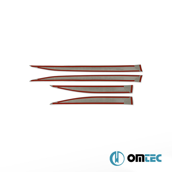 Yan Kapı Çıtası 4 Prç. Paslanmaz Çelik (Parlak) - Peugeot E - 2008 - SUV P24 - (2023 - )