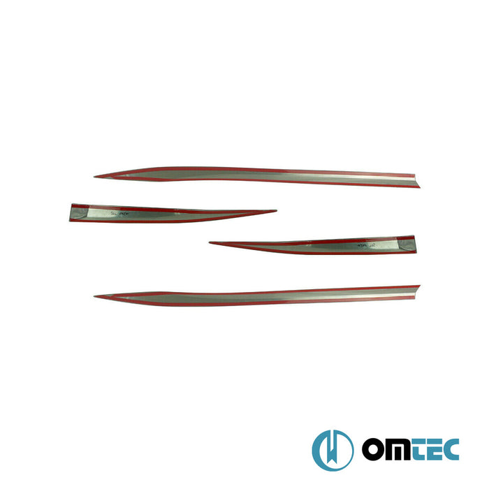 Yan Kapı Çıtası 4 Prç. Paslanmaz Çelik (Siyah) - Peugeot E - 2008 - SUV P24 - (2023 - )