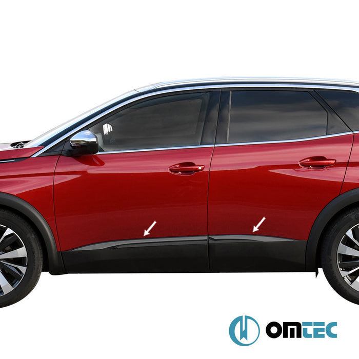 Yan Kapı Çıtası 4 Prç. Paslanmaz Çelik (Siyah) - Peugeot 2008 - SUV P24 - (2020 - )