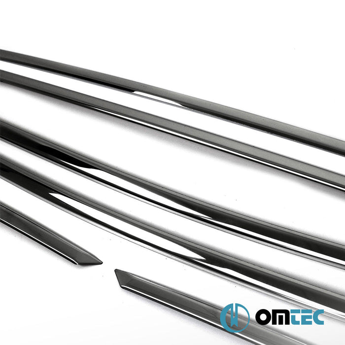 Cam Çıtası 6 Prç. Paslanmaz Çelik (Siyah) - Peugeot 2008 - SUV P24 - (2020 - )