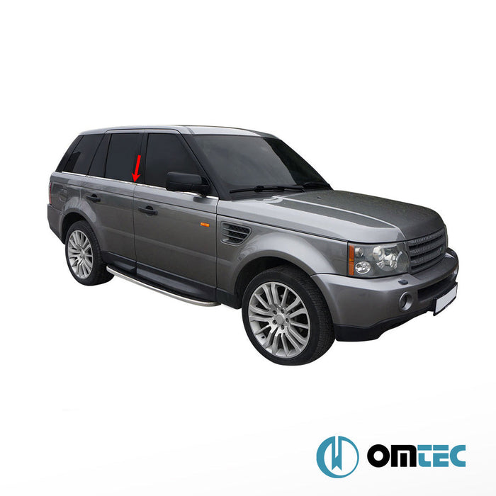 Cam Çıtası 6 Prç. Paslanmaz Çelik (Parlak) - Land Rover Range Rover Sport - SUV L320 - (2005 - 2013)