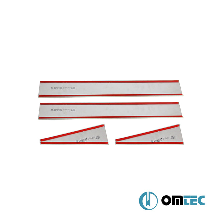 Norm Kapı Eşiği 4 Prç. Paslanmaz Çelik (Taşlı) - Land Rover Freelander - SUV L359 - (2006 - 2014)