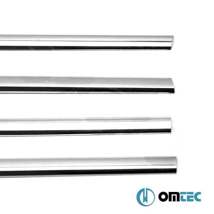 Cam Çıtası 4 Prç. Paslanmaz Çelik (Parlak) - Renault Clio - HB 5D BB - (1999 - 2006)