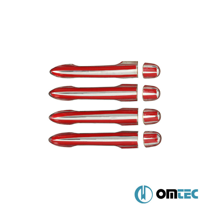 Kapı Kolu 4 Kapı 8 Prç. (H1) Paslanmaz Çelik (Parlak) - Renault Modus - MPV I - (2005 - 2013)