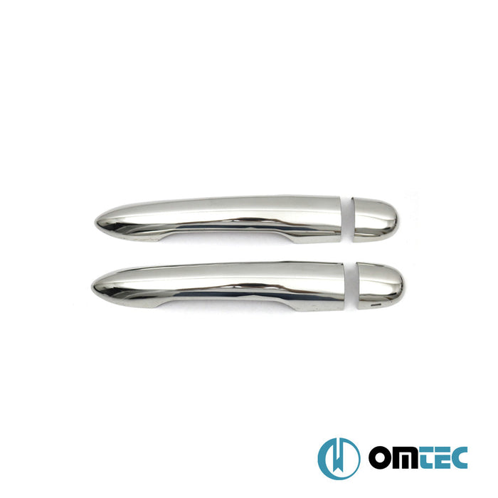 Kapı Kolu 2 Kapı 4 Prç. (H1) Paslanmaz Çelik (Parlak) - Renault Megane - CV II - (2002 - 2009)