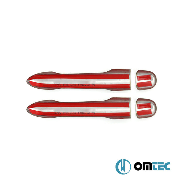 Kapı Kolu 2 Kapı 4 Prç. (H1) Paslanmaz Çelik (Parlak) - Renault Megane - HB 3D II - (2002 - 2009)