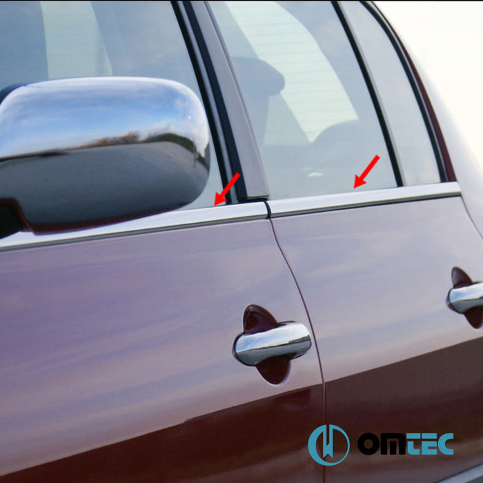 Cam Çıtası 4 Prç. Paslanmaz Çelik (Parlak) - Renault Megane - SW II - (2002 - 2009)