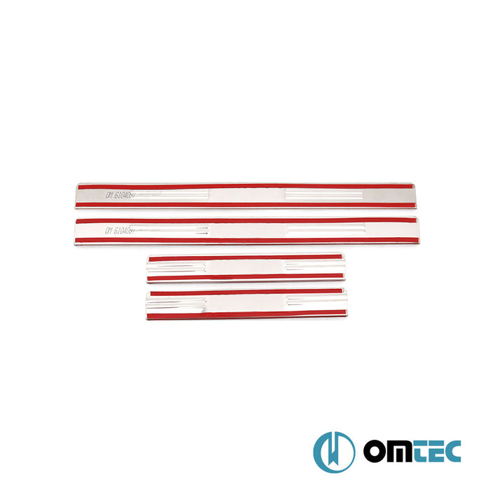 Line Kapı Eşiği 4 Prç. Paslanmaz Çelik (Parlak) - Renault Laguna - SD X74 - (2001 - 2007)