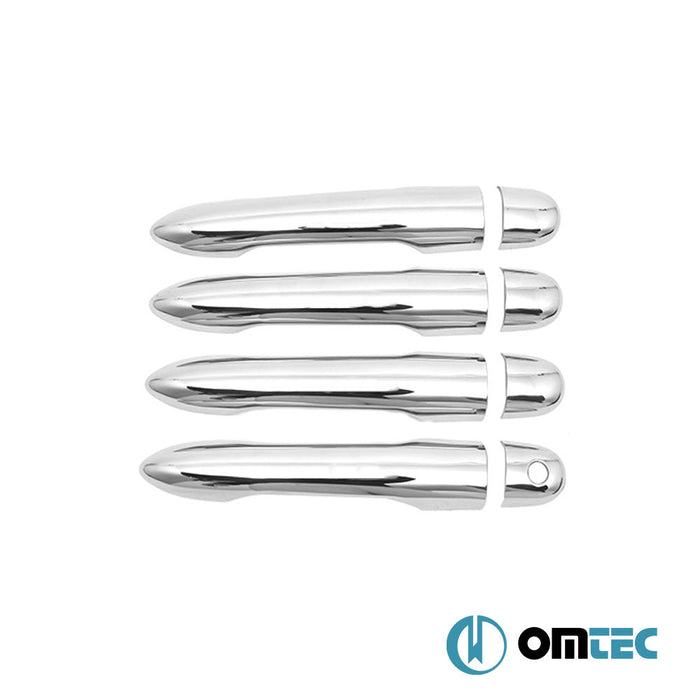 Kapı Kolu 4 Kapı 8 Prç. (H1) Paslanmaz Çelik (Parlak) - Renault Clio - SW BR - (2006 - 2012)