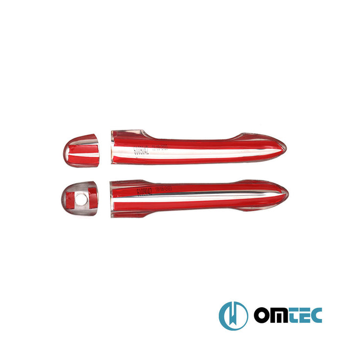 Kapı Kolu 2 Kapı 4 Prç. (H1) Paslanmaz Çelik (Parlak) - Renault Clio - HB 3D BR - (2006 - 2012)