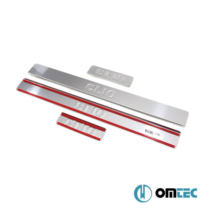 Line Kapı Eşiği 4 Prç. Paslanmaz Çelik (Parlak) - Renault Clio - SW BR - (2006 - 2012)