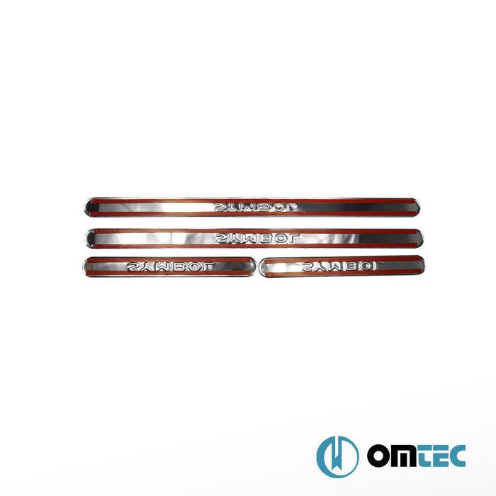 Line Kapı Eşiği 4 Prç. Paslanmaz Çelik (Parlak) - Renault Symbol - SD II - (2009 - 2013)