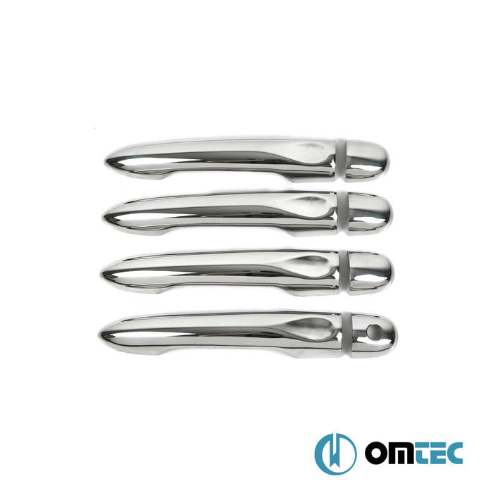 Kapı Kolu 4 Kapı 8 Prç. (H1) Paslanmaz Çelik (Parlak) - Renault Megane - SW III - (2009 - 2016)