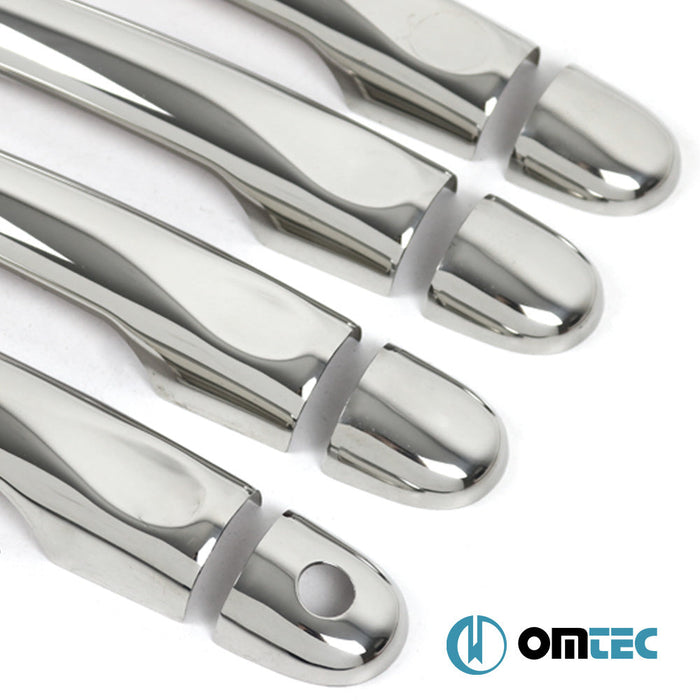 Kapı Kolu 4 Kapı 8 Prç. (H1) Paslanmaz Çelik (Parlak) - Renault Fluence - SD I - (2010 - 2015)