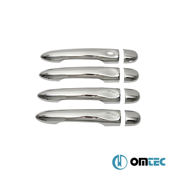 Kapı Kolu 4 Kapı 8 Prç. (S1) Paslanmaz Çelik (Parlak) (Keyless) - Renault Megane - SW III - (2009 - 2016)