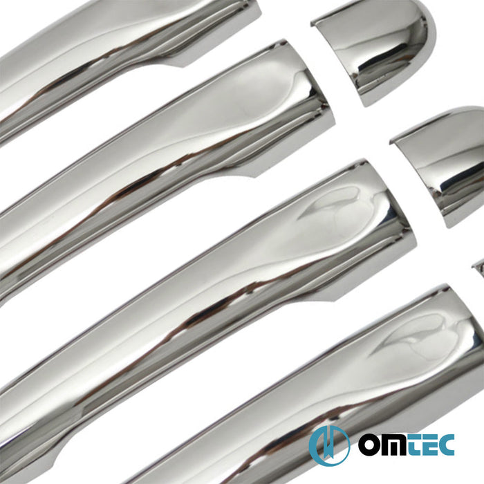 Kapı Kolu 4 Kapı 8 Prç. (S1) Paslanmaz Çelik (Parlak) (Keyless) - Renault Megane - SW III - (2009 - 2016)