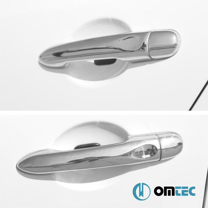 Kapı Kolu 4 Kapı 8 Prç. (S1) Paslanmaz Çelik (Parlak) (Keyless) - Renault Megane - HB 5D III - (2009 - 2016)