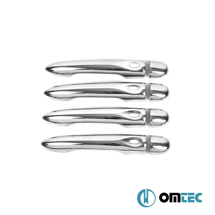 Kapı Kolu 4 Kapı 8 Prç. (S4) Paslanmaz Çelik (Parlak) (Keyless) - Renault Megane - SW III - (2009 - 2016)