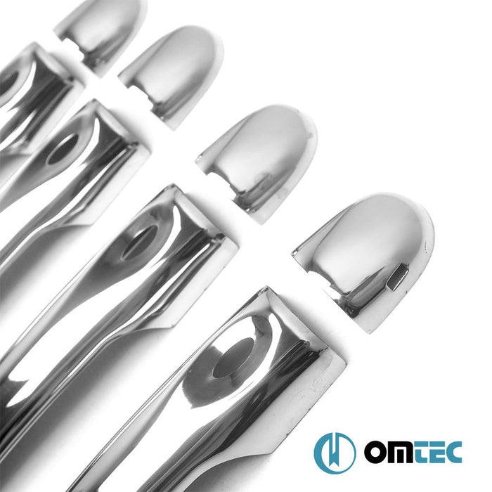 Kapı Kolu 4 Kapı 8 Prç. (S4) Paslanmaz Çelik (Parlak) (Keyless) - Renault Megane - HB 5D III - (2009 - 2016)