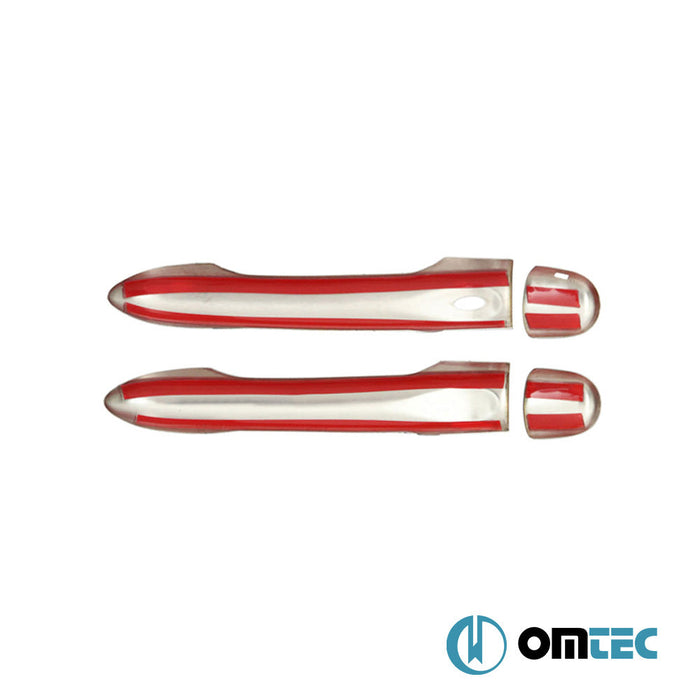 Kapı Kolu 2 Kapı 4 Prç. (S1) Paslanmaz Çelik (Parlak) (Keyless) - Renault Megane - CV III - (2009 - 2016)