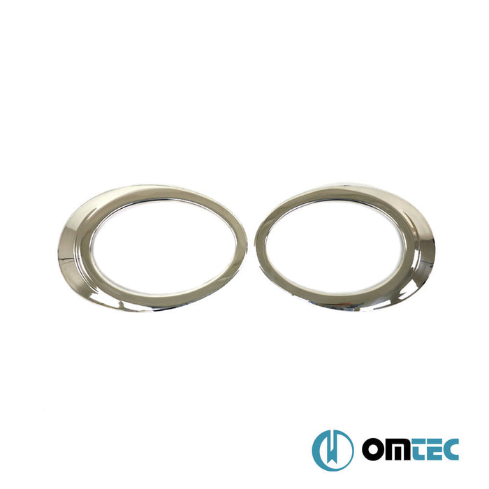 Sis Farı Çerçevesi 2 Prç. P.Çelik (Parlak) - Renault Megane - SW III PRE - FL - (2009 - 2012)