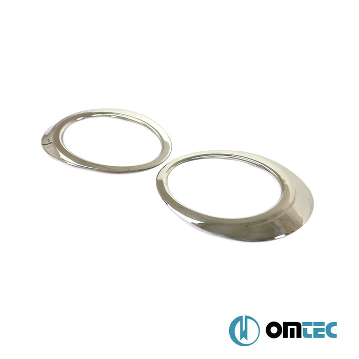 Sis Farı Çerçevesi 2 Prç. P.Çelik (Parlak) - Renault Megane - SW III PRE - FL - (2009 - 2012)