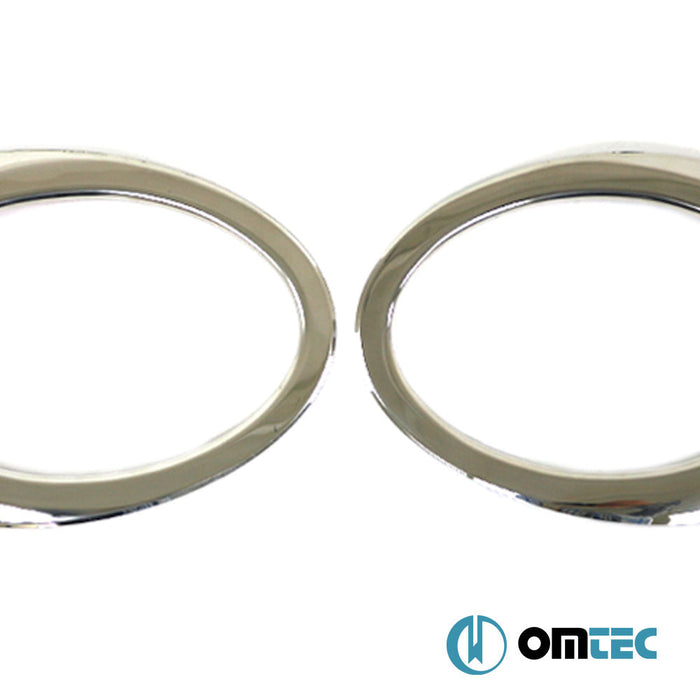 Sis Farı Çerçevesi 2 Prç. P.Çelik (Parlak) - Renault Megane - SW III PRE - FL - (2009 - 2012)