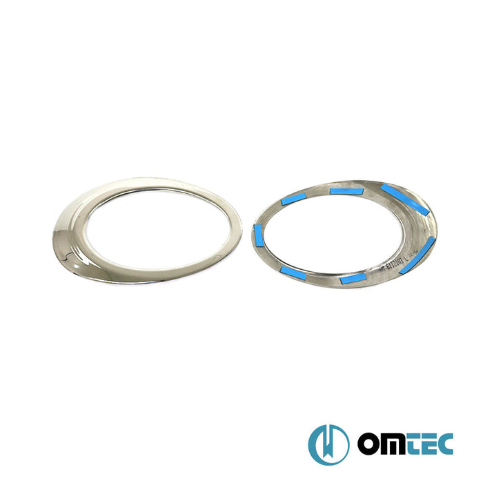 Sis Farı Çerçevesi 2 Prç. P.Çelik (Parlak) - Renault Megane - SW III PRE - FL - (2009 - 2012)