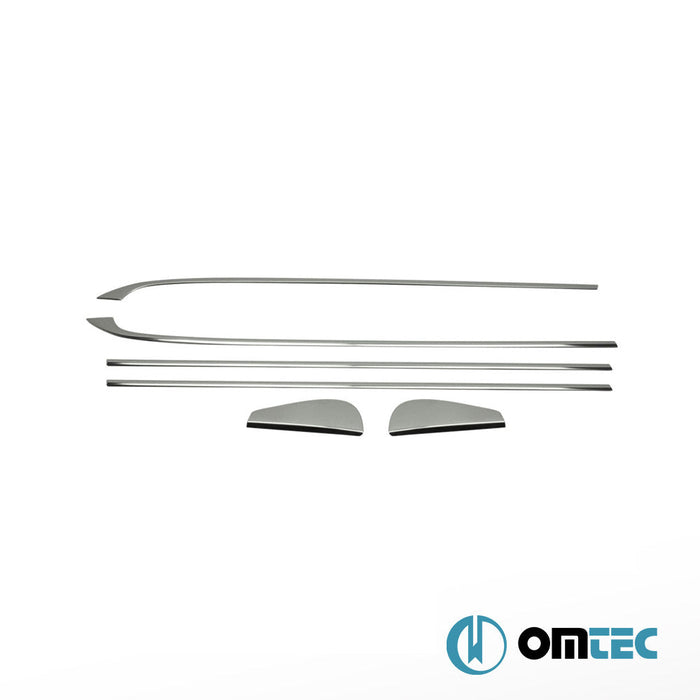 Cam Çıtası 6 Prç. Paslanmaz Çelik (Parlak) - Renault Megane - HB 5D III - (2009 - 2016)