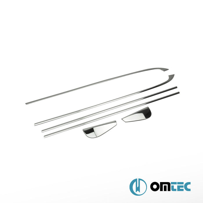 Cam Çıtası 6 Prç. Paslanmaz Çelik (Parlak) - Renault Megane - HB 5D III - (2009 - 2016)