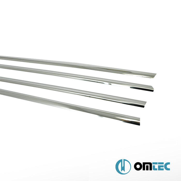 Cam Çıtası 4 Prç. Paslanmaz Çelik (Parlak) - Renault Fluence - SD I - (2010 - 2015)