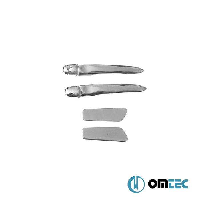 Kapı Kolu 4 Kapı 6 Prç. (H1) Paslanmaz Çelik (Parlak) - Renault Clio - HB 5D BH - (2012 - 2018)